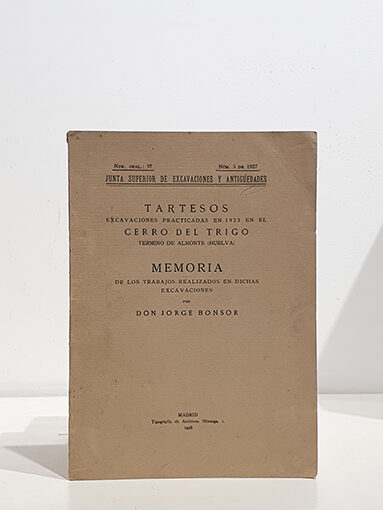 Libro: Tartesos. Excavaciones practicadas en 1923 en el Cerro del Trigo, término de Almonte, Huelva. Memoria de los trabajos realizados en dichas excavaciones por ... | Autor: | Libros Bosch