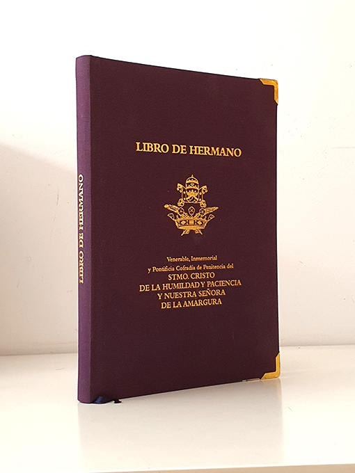Libro: Libro de Hermano de la Venerable, Inmemorial y Pontíficia Cofradía de Penitencia del Stmo. Cristo de la Humildad y Paciencia y Nuestra Señora de la Amargura | Autor: | Libros Bosch
