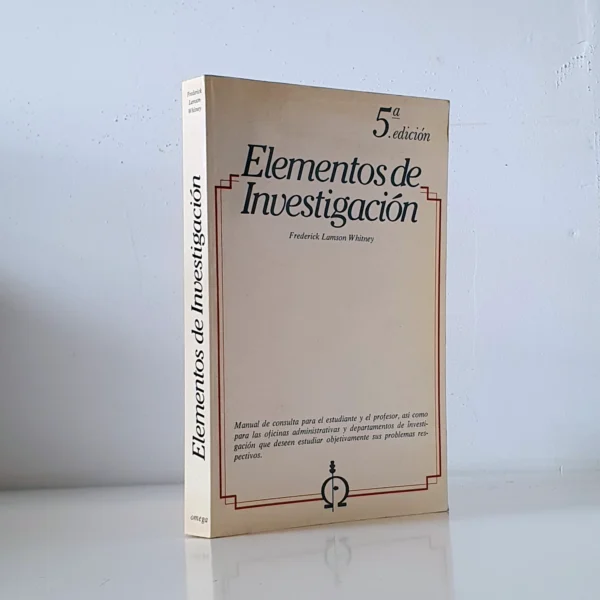 Libro: Elementos de investigación | Autor: | Libros Bosch