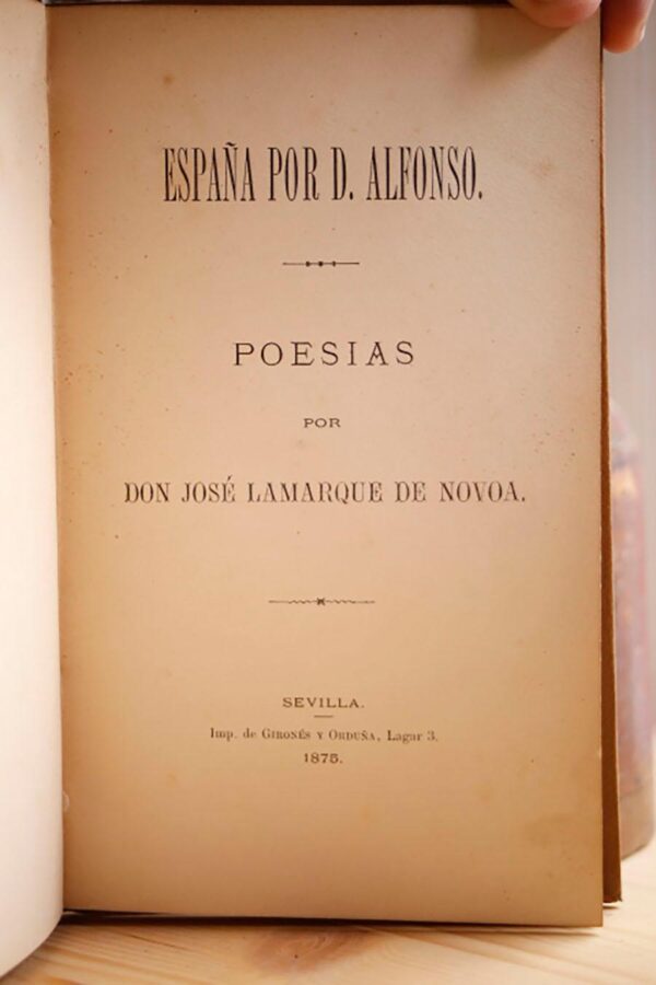 Libro: España por Don Alfonso. Poesías. | Autor: | Libros Bosch
