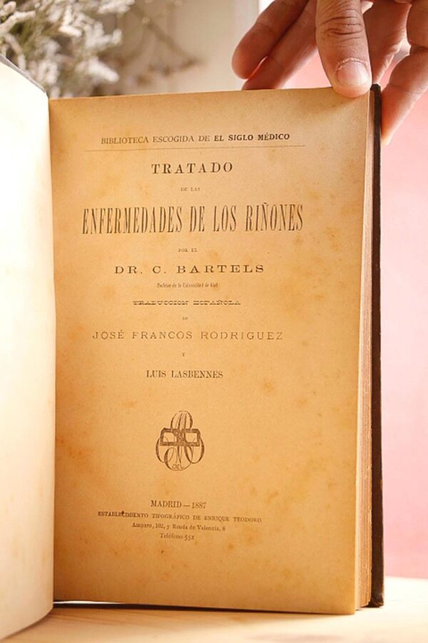 Libro: TRATADO DE LAS ENFERMEDADES DE LOS RIÑONES. | Autor: | Libros Bosch