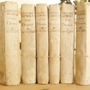 Summa Theologica. Ad Manuscriptis Codices à Francisco Garcia, Gregorio Donato, Joanne Nicolai ac Thoma Madalena diligentissime collata. Secundis curis ac dissertationibus in singulos tomos à Bernardo Maria de Rubeis illustrata. [Junto con:] Summa Theologica. Tomus Septimus, complectens Indices. OBRA COMPLETA EN SEIS TOMOS