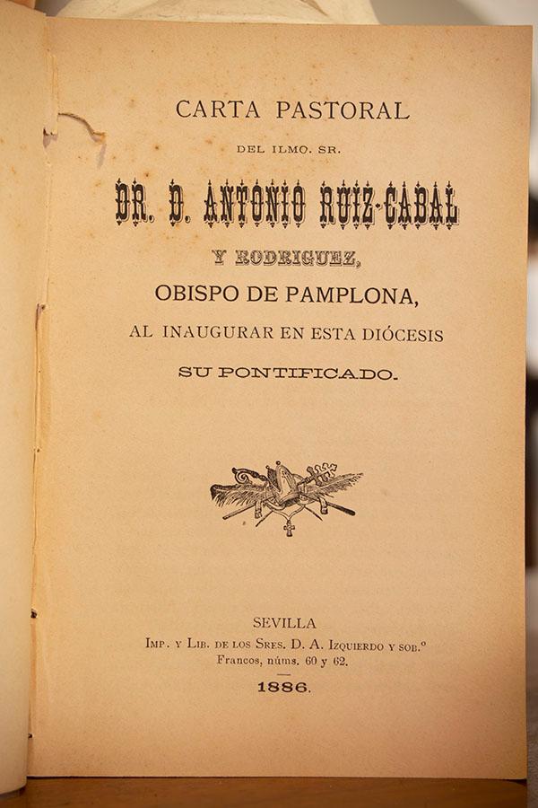 Libro: Carta pastoral de... Obispo de Pamplona. | Autor: | Libros Bosch