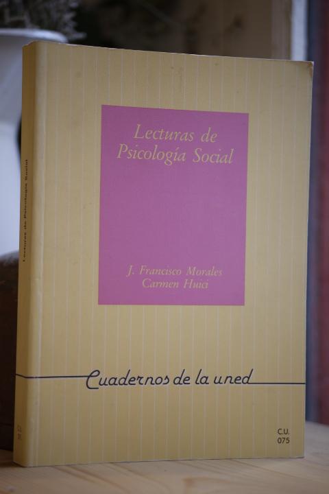 Libro: Lecturas de Psicología Social. Cuadernos de la Uned. | Autor: | Libros Bosch
