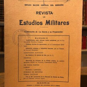 Revista de Estudios Militares. Año I.- Tomo I.- No. 5.  [Continuación de La Guerra y su preparación]