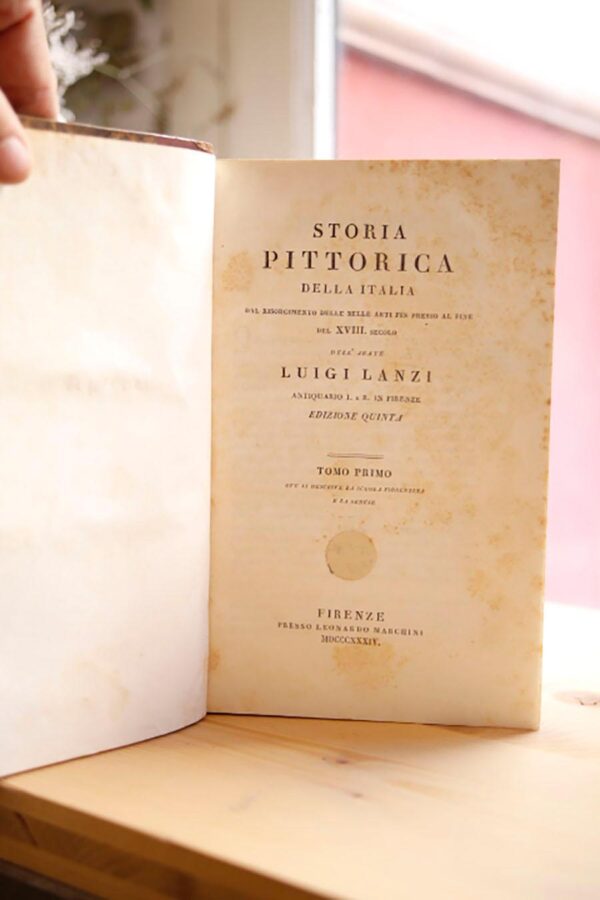 Libro: Storia pittorica della Italia dal risorgimento delle belle arti fin presso al fine del XVIII secolo. | Autor: | Libros Bosch
