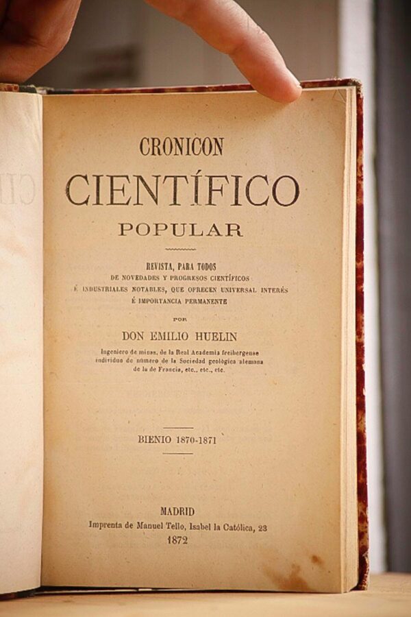Cronicón Científico Popular. Revista para todos de novedades, progresos científicos en inudustriales | Libros Antiguos | Libros Bosch Libro: Cronicón Científico Popular. Revista para todos de novedades, progresos científicos en inudustriales | Autor: | Libros Bosch