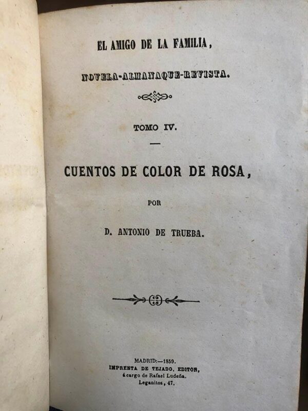 Libro: Cuentos de color de rosa. El amigo de la familia, novela - Almanaque - Revista. | Autor: | Libros Bosch