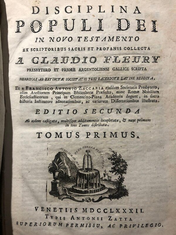 Libro: Disciplina Populi Dei in Novo Testamento ex Scriptoribus sacris et profanis collecta. 2 tomos en 1 volumen. | Autor: | Libros Bosch