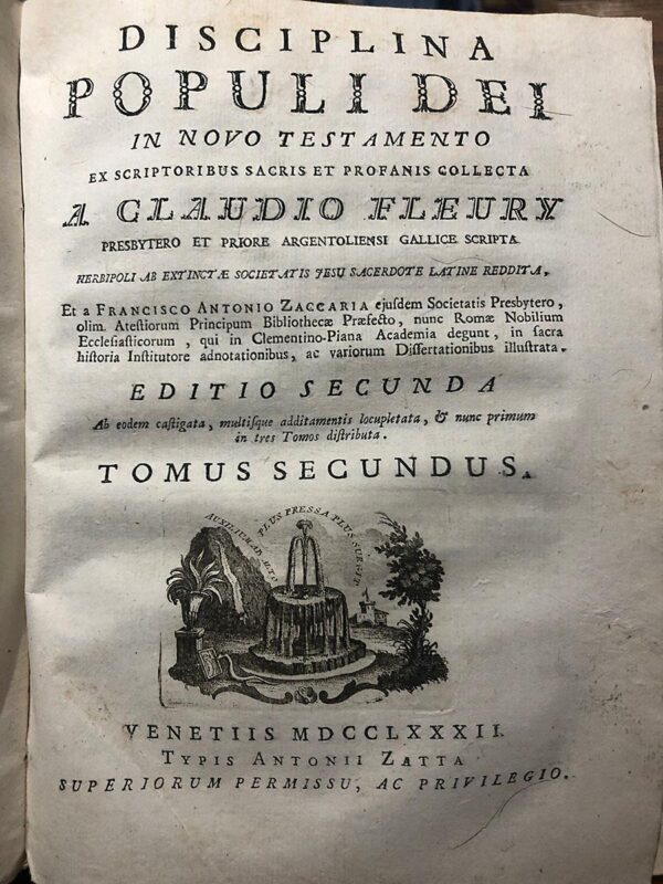 Libro: Disciplina Populi Dei in Novo Testamento ex Scriptoribus sacris et profanis collecta. 2 tomos en 1 volumen. | Autor: | Libros Bosch