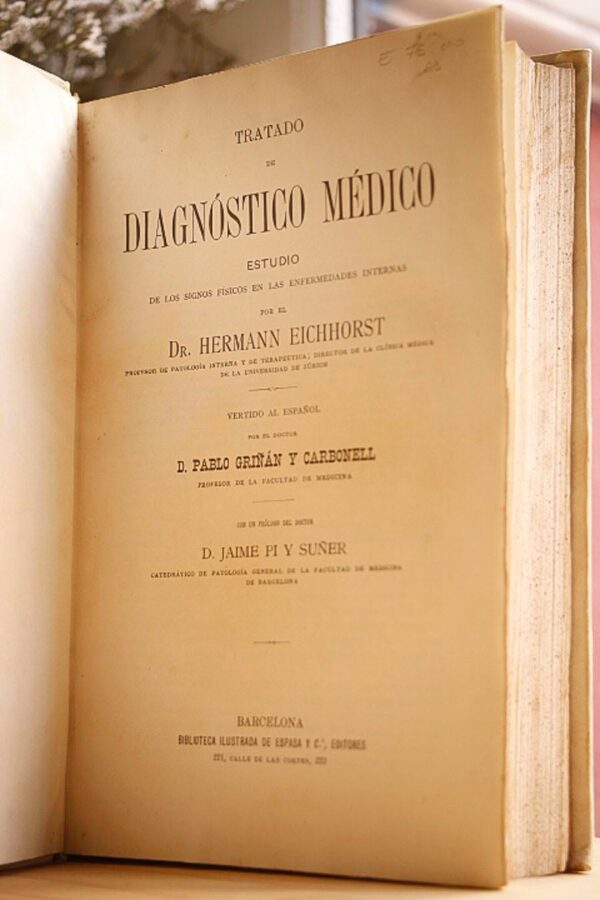 Libro: Tratado de diagnóstico médico. Estudio de los signos físicos en las enfermedades. | Autor: | Libros Bosch