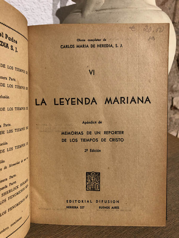 Libro: La leyenda Mariana. Tomo VI. Apéndice de memorias de un reporter de los tiempos de Cristo. | Autor: | Libros Bosch