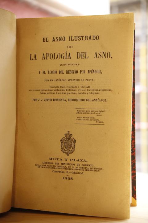 Libro: El asno ilustrado. O séa la apología del asno. | Autor: | Libros Bosch