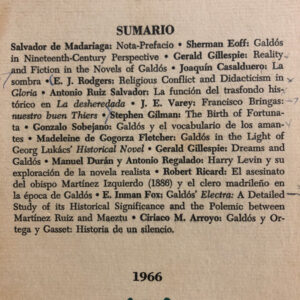 Anales galdosianos. Año I, No. 1; 1966.