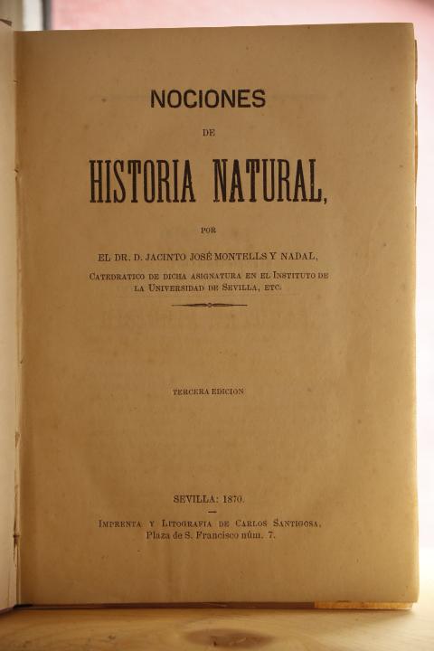 Libro: Nociones de Historia Natural por... | Autor: | Libros Bosch