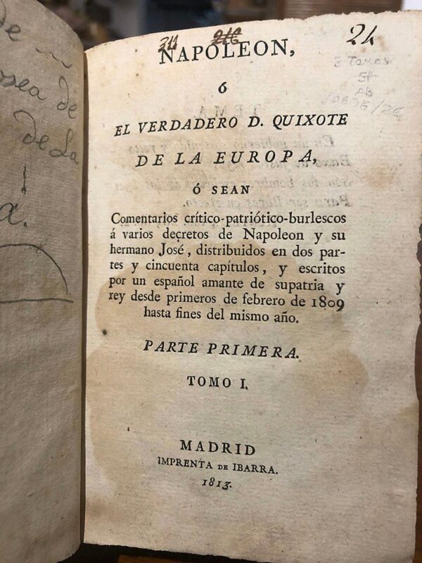 Libro: Napoleón o el verdadero D. Quixote de la Europa. 6 tomos en 3 vol. | Autor: | Libros Bosch