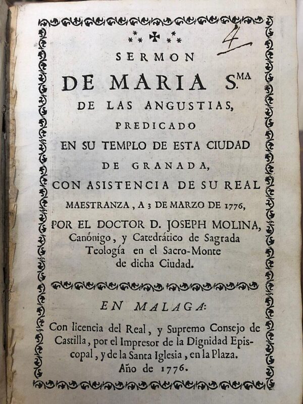 Libro: VOLUMEN FACTICIO, en que se encuentran encuadernados 17 opúsculos de sermones, oraciones panegíricas y cartas pastorales...- Pies de imprenta andaluces poco habituales como Cádiz, Granada, Sevilla, Córdoba, aunque también se encuentran otros como Logroño o Santiago. | Autor: | Libros Bosch