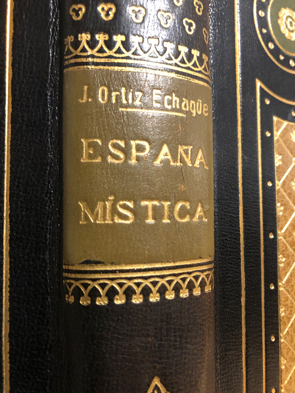 Libro: España Mística. Con 289 láminas en huecograbado y 28 planchas en Color. Prólogo de Miguel Herrero García. [¿Encuadernación Galván?] | Autor: | Libros Bosch