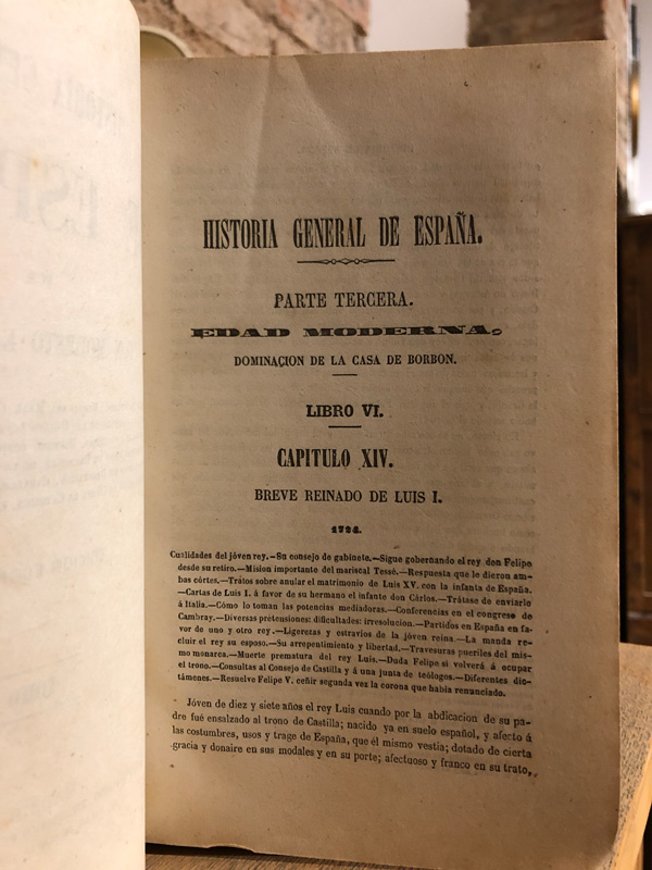 Libro: Historia General de España. Tomo X. Parte Tercera. Edad Moderna, dominación de la Casa de Borbón. Breve reinado de Luis I... | Autor: | Libros Bosch