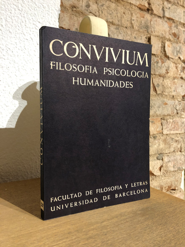 Libro: CONVIVIUM. FILOSOFIA, PSICOLOGIA Y HUMANIDADES. NUMERO 33 | Autor: | Libros Bosch