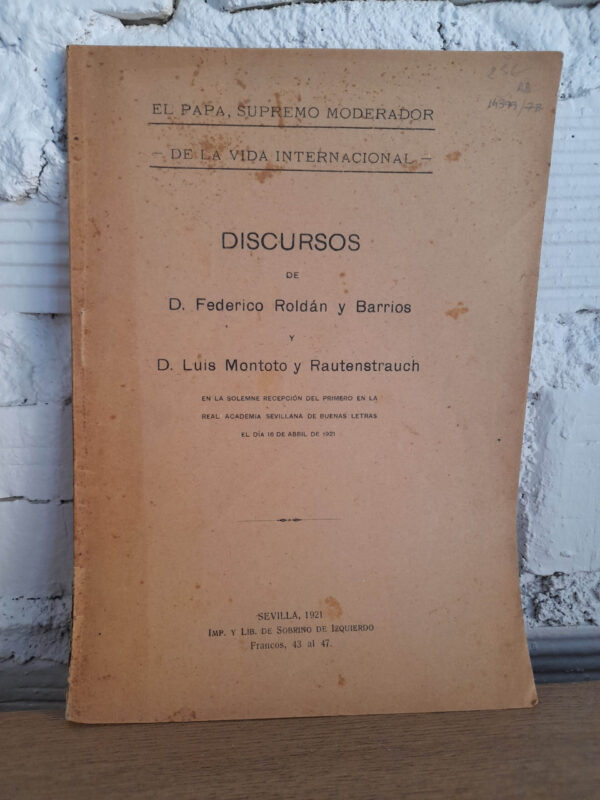Discursos. | Libros Antiguos | Libros Bosch Libro: Discursos. | Autor: | Libros Bosch