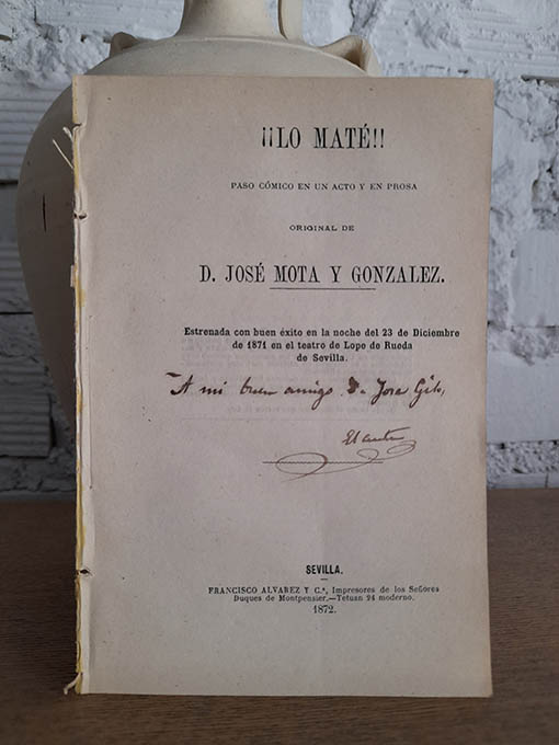 ¡¡Lo maté!! Paso cómico en un acto y prosa. | Libros Antiguos | Libros Bosch Libro: ¡¡Lo maté!! Paso cómico en un acto y prosa. | Autor: | Libros Bosch