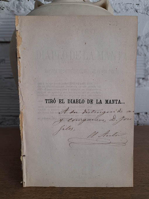 Libro: Tiró el diablo de la manta... Zarzuela de costumbres cubanas en un acto y en verso. Letra y música de... | Autor: | Libros Bosch