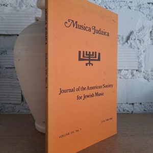 Música Judaica. Journal of the American Society for Jewish Music. Vol. VII., No. 1. 1985 / 1986.