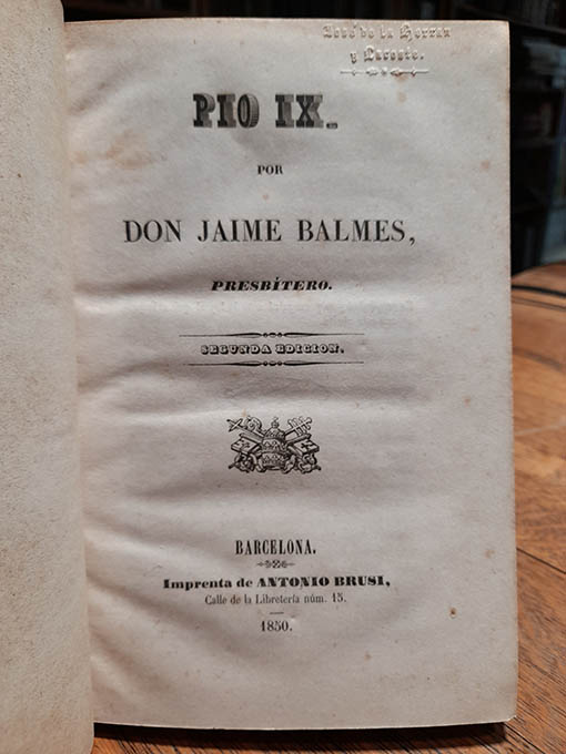 Libro: Pio IX. | Autor: | Libros Bosch