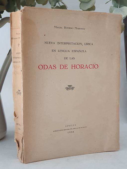 Libro: Nueva interpretación lírica en legua española de las Odas de Horacio. | Autor: | Libros Bosch