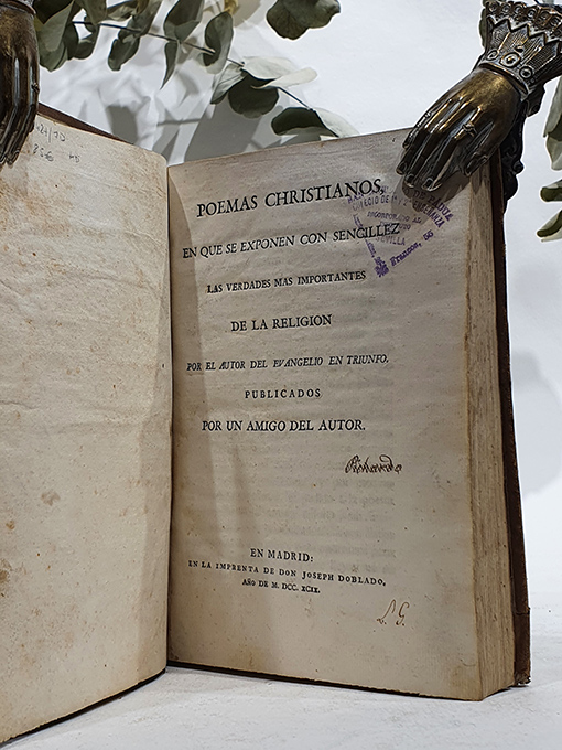 Libro: Poemas Christianos, en que se exponen con sencillez las verdades más importantes de la Religión. | Autor: | Libros Bosch