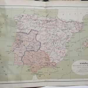 [Cromolitografía] Mapa de España bajo el dominio de los Romanos. 409 años después de J.C.