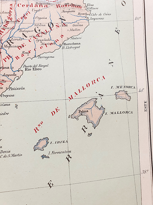Libro: [Cromolitografía] Mapa de España. Antes de la caída del Reino de Granada desde 1030 al 1257. | Autor: | Libros Bosch
