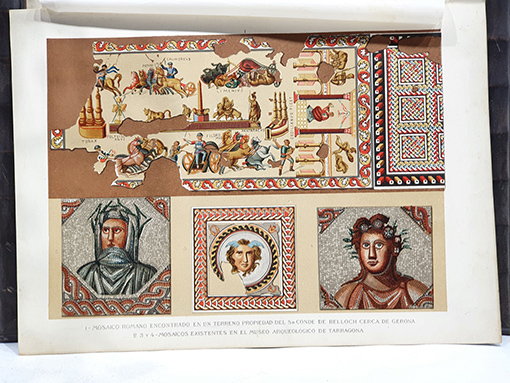 Libro: [Cromolitografía] 3; GERONA Y TARRAGONA. ANTIGÜEDADES ROMANAS ENCONTRADAS EN LAS EXCAVACIONES DE... Y OBJETOS ANTIGUOS CONSERVADOS EN EL MUSEO ARQUEOLÓGICO DE TARRAGONA. | Autor: | Libros Bosch