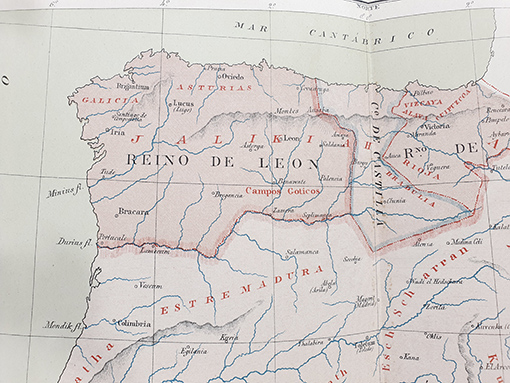 Libro: [Cromolitografía] Mapa de España durante el Califato de Córdoba. Desde 756 al 1030. | Autor: | Libros Bosch
