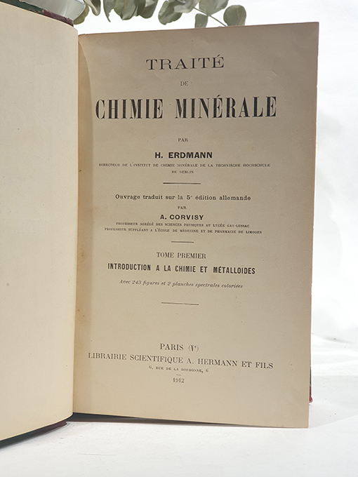 Libro: Traité de chimie minérale, tome premier : introduction à la chimie et métalloïdes. | Autor: | Libros Bosch
