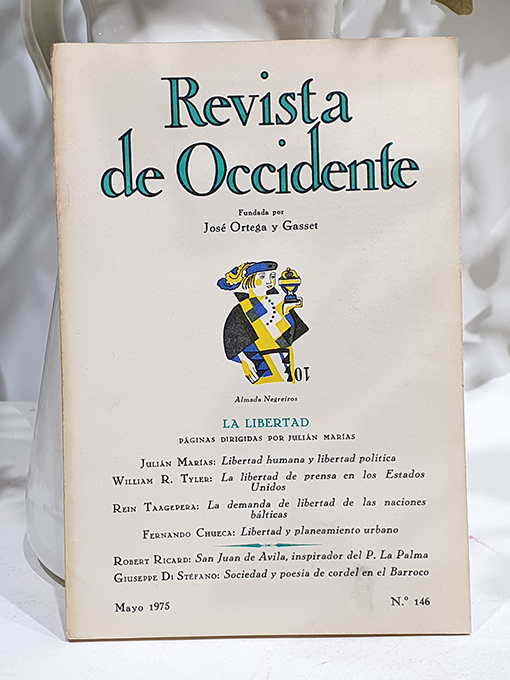 Libro: Revista de Occidente Nº 146. La libertad. Número dirigido por Javier Marías. | Autor: | Libros Bosch