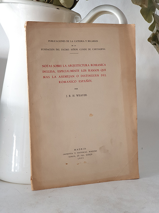 Libro: Notas sobre la arquitectura románica inglesa, especialmente los rasgos que más la asemejan o distinguen del románico español. | Autor: | Libros Bosch