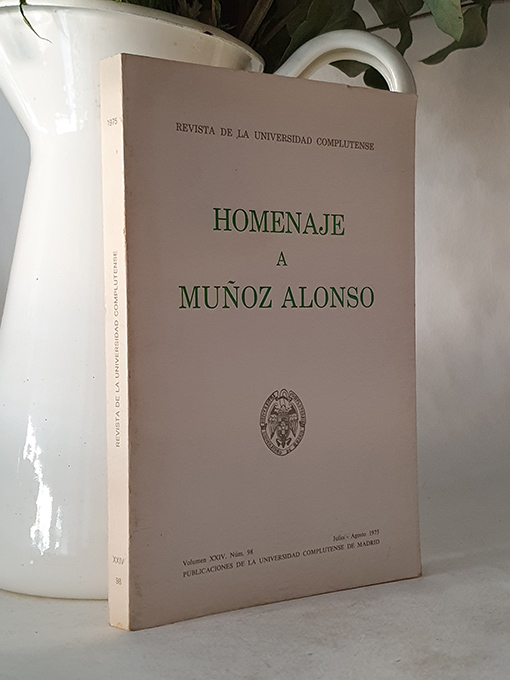 Libro: Homenaje a Muñoz Alonso. | Autor: | Libros Bosch