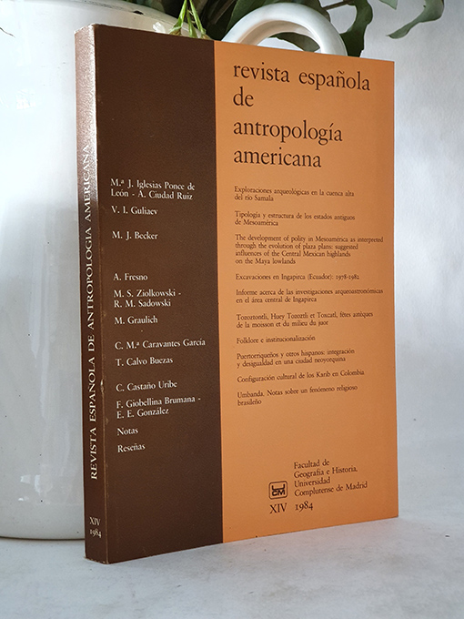 Libro: Revista Espanola de Antropologia Americana. - XIV / 1984. - (Trabajos y Conferencias). | Autor: | Libros Bosch