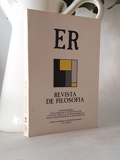 ER Revista de Filosofía. Torres de Babel / Sentido de la verdad como desvelamiento / El imperativo del origen y la tarea de la traducción en Heidegger. | Libros Antiguos | Libros Bosch Libro: ER Revista de Filosofía. Torres de Babel / Sentido de la verdad como desvelamiento / El imperativo del origen y la tarea de la traducción en Heidegger. | Autor: | Libros Bosch