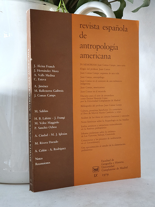 Libro: Revista Espanola de Antropologia Americana. - IX / 1979. - (Trabajos y Conferencias). | Autor: | Libros Bosch