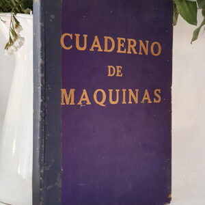 Barco a vapor GENIL. Cuaderno de máquinas / motores para barcos a vapor. Año de 1959. Siendo Segundo Maquinista Naval D. Manuel Bellido Pinto.