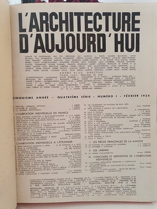 Libro: L´Architecture d´Aujourd´ Hui. Architecture, Urbanisme, Décoration. Anne 1934. 10 números. | Autor: | Libros Bosch
