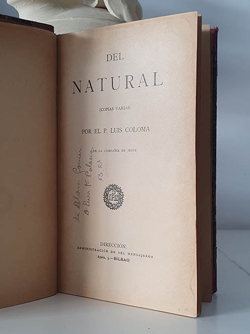 Libro: Del Natural. (Coplas varias) Junto a: Por un piojo. Cuadros de costumbres. | Autor: | Libros Bosch