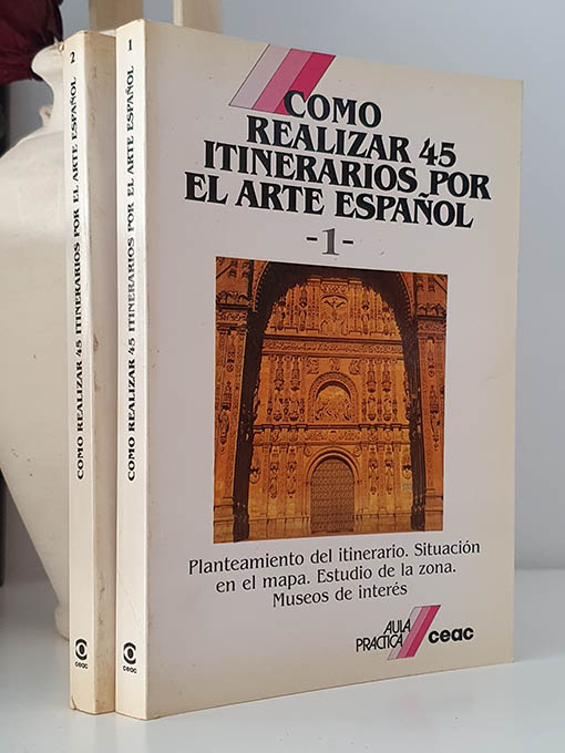 Libro: COMO REALIZAR 45 ITINERARIOS POR EL ARTE ESPAÑOL. 2 Volúmenes. Planteamiento del itinerario. Situación en el mapa. Estudio de la | Autor: | Libros Bosch