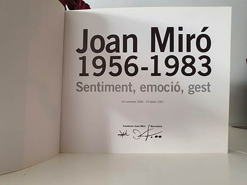 Libro: Joan Miró 1956-1983. Sentiment, emoció, gest | Autor: | Libros Bosch