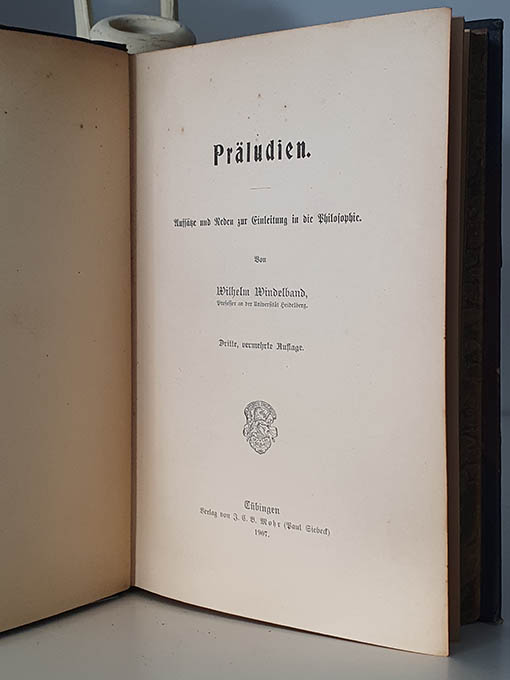Libro: Praeludien Aufsätze und Reden zur Einleitung in die Philosophie von...- Dritte, vermehrte Auflage | Autor: | Libros Bosch