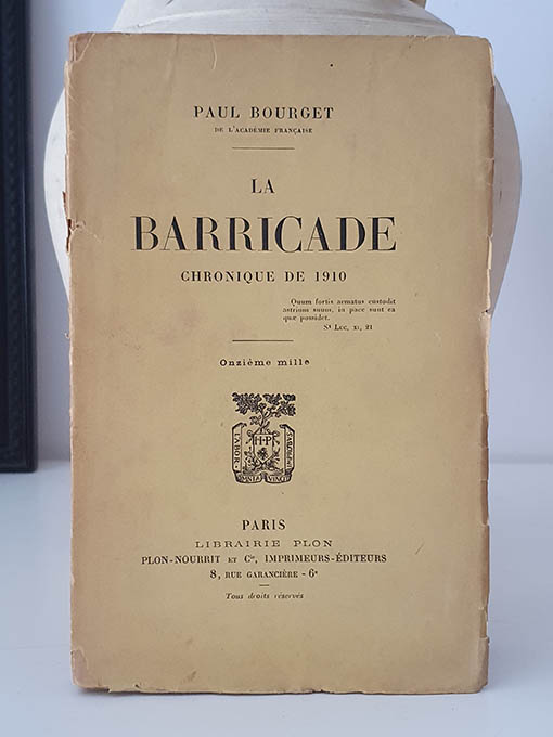 Libro: LA BARRICADE. Chronique de 1910. | Autor: | Libros Bosch