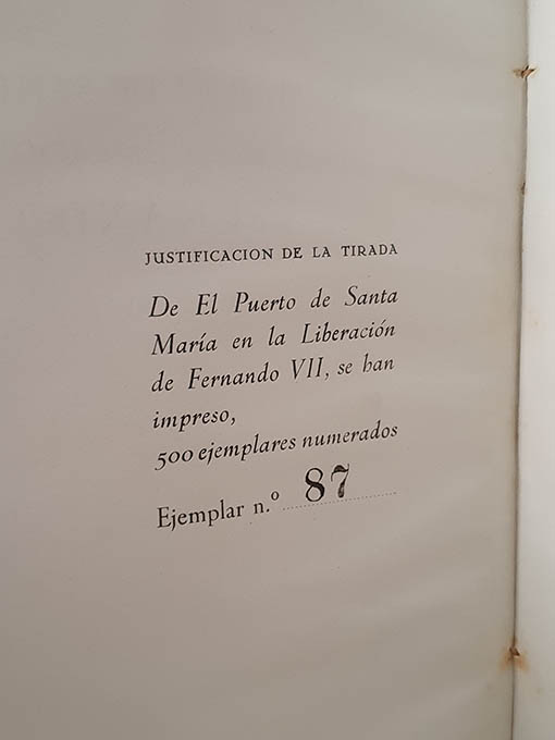 El Puerto de Santa María en la liberación de Fernando VII. | Libros Antiguos | Libros Bosch Libro: El Puerto de Santa María en la liberación de Fernando VII. | Autor: | Libros Bosch